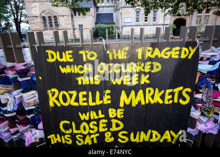 Sydney, Australie. Sep 7, 2014. Les marchés locaux populaires Rozelle ont été fermées. Credit : MediaServicesAP/Alamy Live News Banque D'Images