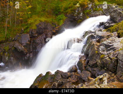 L'automne à la tombe de Muick, près de Ballater, Royal Deeside sur l'Ecosse. Banque D'Images