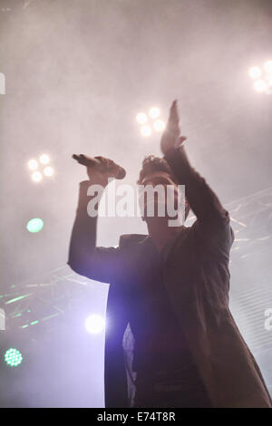 Gibraltar. Sep 6, 2014. La bande internationale dirigée par le script chanteur Danny O'Donoghue, intitulé à l'Gibraltar Music Festival 2014 au Victoria Stadium à Gibraltar. La bande a été parmi l'un des nombreux groupes qui ont joué aujourd'hui à Gibraltar. D'autres artistes inclus Rita Ora, John Newman, Tony Hadley, James Arthur et Newton Faulkner d'une liste de 29 groupes et artistes. Le Gibraltar Music Festival est un événement annuel tenu à Gibraltar à la fin de chaque été. Crédit : Stephen Ignacio/Alamy Live News Banque D'Images