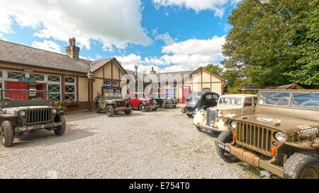 Bolton Abbey Steam Railway, 1940 week-end 2014 Banque D'Images