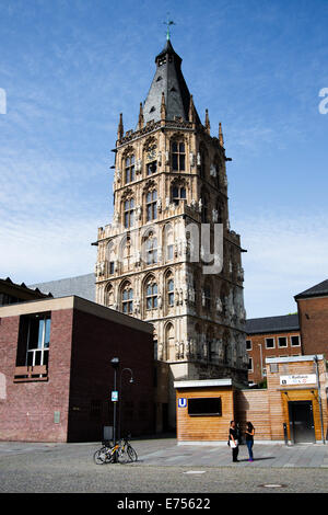 Tour de l'horloge de l'ancien hôtel de ville de Cologne , Köln, Germany, Europe Banque D'Images