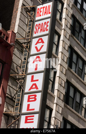 L'espace de détail disponible Signe, NYC Banque D'Images