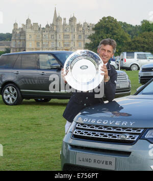 Burghley House, Stamford, au Royaume-Uni. Sep 7, 2014. Andrew Nicholson (NZL), vainqueur de la Land Rover Burghley Horse Trials, 7 septembre 2014. Credit : Nico Morgan/Alamy Live News Banque D'Images