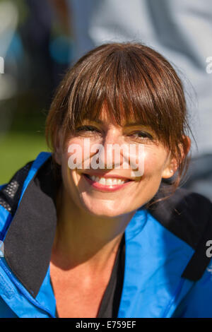 Liverpool, Merseyside, UK 7 Septembre, 2014. Davina McCall au Sky Ride event Tour of Britain. Banque D'Images