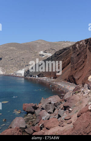 Photo de la soi-disant 'Beach' près de l'Akrotiri à Santorin, Grèce. Banque D'Images