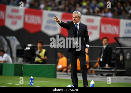 Dôme de Sapporo, Hokkaido, Japon. 12Th Mar, 2014. Javier Aguirre (JPN), le 5 septembre 2014 - Football/soccer : KIRIN Challenge Cup 2014 match entre le Japon 0-2 Uruguay à dôme de Sapporo, Hokkaido, Japon. © Hitoshi Mochizuki/AFLO/Alamy Live News Banque D'Images