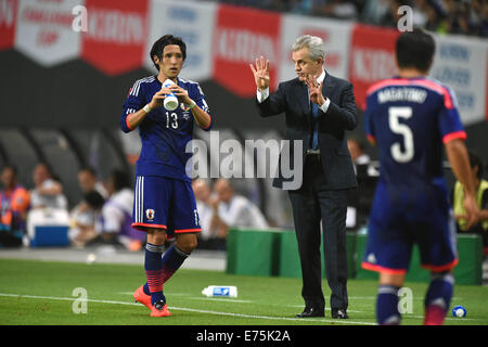 Dôme de Sapporo, Hokkaido, Japon. 12Th Mar, 2014. Javier Aguirre (JPN), le 5 septembre 2014 - Football/soccer : KIRIN Challenge Cup 2014 match entre le Japon 0-2 Uruguay à dôme de Sapporo, Hokkaido, Japon. © Hitoshi Mochizuki/AFLO/Alamy Live News Banque D'Images