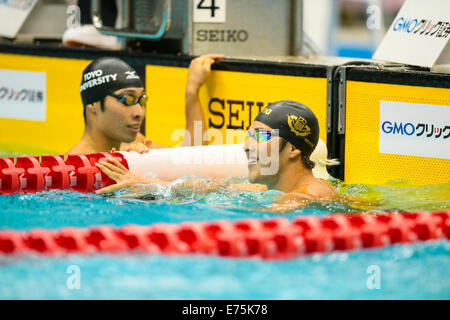 International de la piscine de Yokohama, Kanagawa, Japon. Sep 6, 2014. (L à R) Kosuke Hagino (Univ de Toyo), Seto Daiya (Univ de Waseda), le 6 septembre 2014 - Natation : Championnat de natation Inter College Men's 200 m quatre nages à Yokohama International Piscine, Kanagawa, Japon. (Photo AFLO SPORT) Banque D'Images