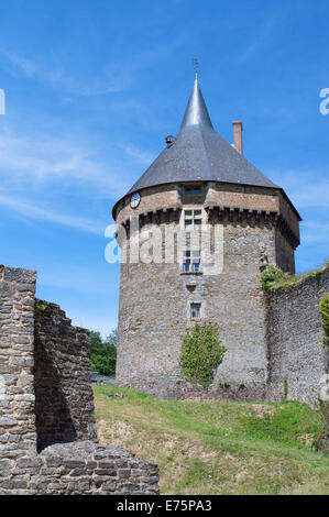 Tour du Château de Sillé-le-Guillaume, Sarthe, France, Europe Banque D'Images