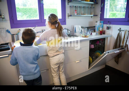 Famille nombreuse Banque D'Images