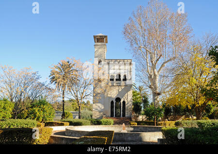 Bâtiment dans le jardin, Centro Andaluz de Arte Contemporáneo, La Cartuja, une ancienne chartreuse Banque D'Images