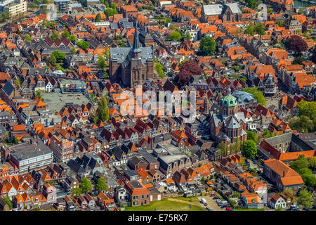 Vue aérienne, Hoorn, Province de Hollande, Pays-Bas Banque D'Images