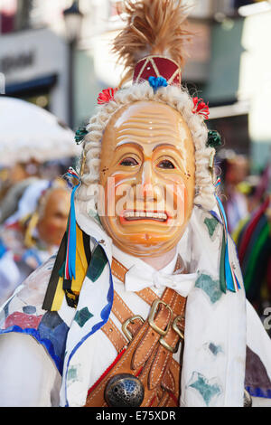 Biss ou mordeur figure, Narrensprung Festival, festival, Rottweil Rottweiler Fastnacht, Swabian-Alemannic Fastnacht festival Banque D'Images