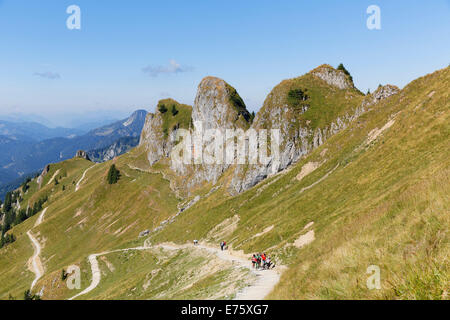 Mt ou Croda Rossa Rotwand, région du lac Spitzingsee, Mangfall montagnes, Haute-Bavière, Bavière, Allemagne Banque D'Images