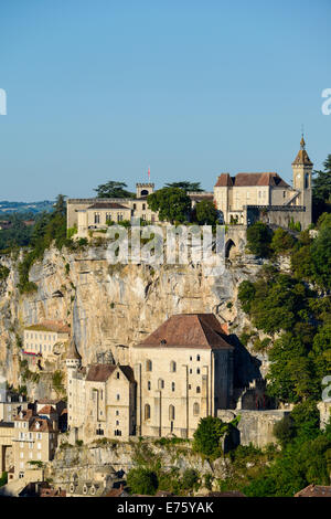 La ville de pèlerinage de Rocamadour, Lot, Midi-Pyrénées, France Banque D'Images