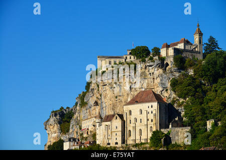La ville de pèlerinage de Rocamadour, Lot, Midi-Pyrénées, France Banque D'Images
