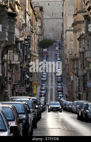 Rue de La Valette, Malte Banque D'Images