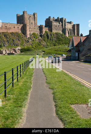 Château de bamburgh, Northumberland, England, UK Banque D'Images