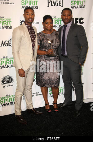 2014 Film Independent Spirit Awards à Santa Monica Beach comprend : Michael B. Jordan,Octavia Spencer,Ryan Coogler Où : Santa Monica, Californie, États-Unis Quand : 01 Mars 2014 Banque D'Images