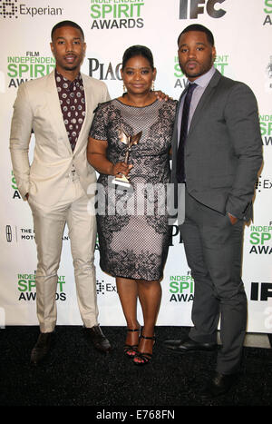 2014 Film Independent Spirit Awards à Santa Monica Beach comprend : Michael B. Jordan,Octavia Spencer,Ryan Coogler Où : Santa Monica, Californie, États-Unis Quand : 01 Mars 2014 Banque D'Images