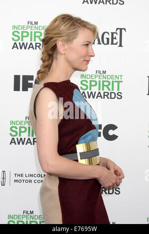 2014 Film Independent Spirit Awards célèbrent des arrivées des films indépendants et leurs réalisateurs avec : Cate Blanchett Où : Santa Monica, Californie, États-Unis Quand : 01 Mars 2014 Banque D'Images