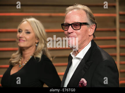 Assister à des célébrités 2014 Vanity Fair Oscar Party at Sunset Plaza. Avec : Margaret DeVogelaere,Peter Fonda Où : Los Angeles, California, United States Quand : 02 Mars 2014 Banque D'Images