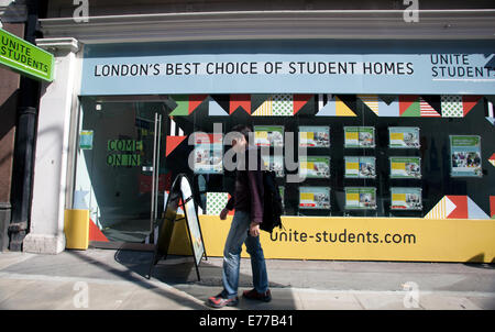 Unir élèves logement agence, Holborn, Londres Banque D'Images