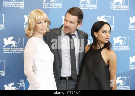 Le 5 septembre, 2014 - Venise, Ca, Italie - January Jones, Ethan Hawke, Zoe Kravitz .Bon tuer (crédit Image : © Roger Harvey/Globe Photos/Zuma sur le fil) Banque D'Images