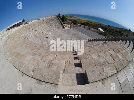 Amphithéâtre à Kourion Site archéologique à Chypre. Banque D'Images