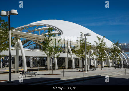 Denver Union Railroad gare couvert protecteur blanc Banque D'Images