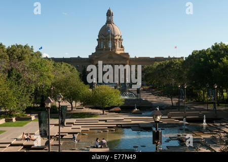 Elk203-5139 Le Canada, l'Alberta, Edmonton, Alberta Legislative Building Banque D'Images