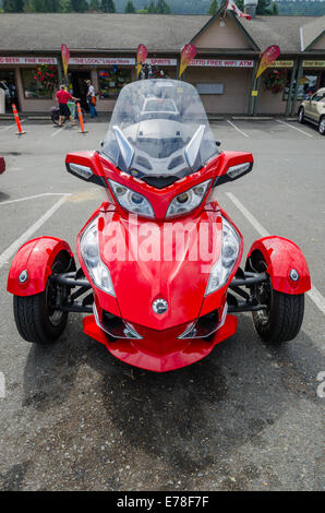 BRP Can-Am Spyder rouge Banque D'Images