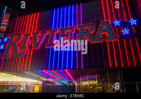 Le Riviera Hotel and Casino à Las Vegas. Banque D'Images