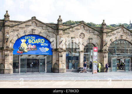 La gare de Sheffield Square, anciennement de la gerbe en Pond Street puis Sheffield Midland dans le centre-ville de Sheffield, Yorkshire Banque D'Images