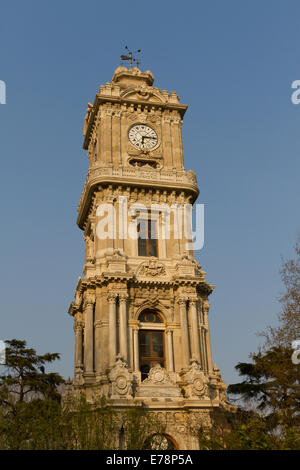 Tour de l'horloge de Dolmabahçe Banque D'Images