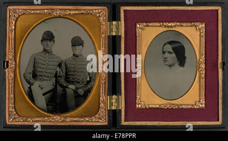 [Les Soldats John James Audubon Powell et Franklin Van Garrett Banque D'Images