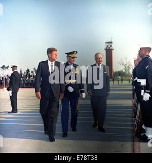 Le président John F Kennedy et le premier ministre de Grande-Bretagne, Banque D'Images