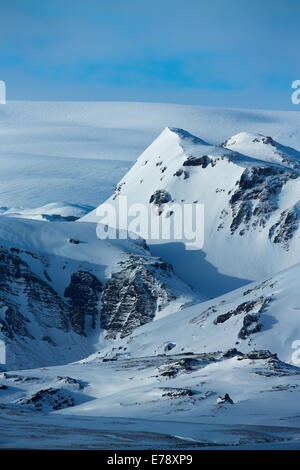 Le glacier Myrdalsjokull, le sud de l'Islande Banque D'Images