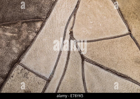 Texture naturelle en cuir, comme un arrière-plan, gros plan Banque D'Images