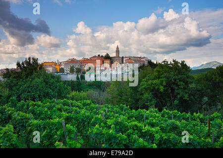 Labin vieille ville sur la colline à Istra, Croatie Banque D'Images