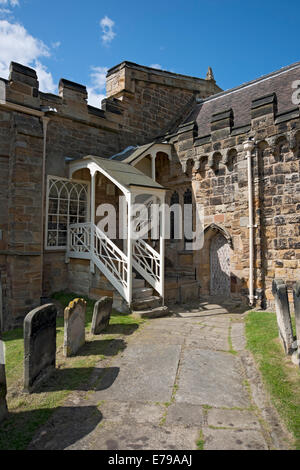 Une entrée privée au pew Cholmley de l'église St Mary Whitby North Yorkshire Angleterre Royaume-Uni Royaume-Uni GB Grande Bretagne Banque D'Images