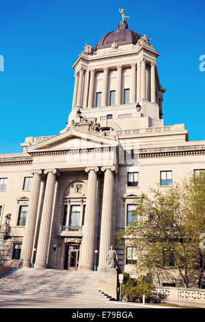 Édifice de l'Assemblée législative du Manitoba, au centre-ville de Winnipeg Banque D'Images