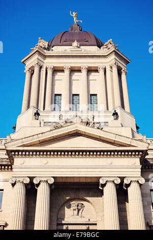 Édifice de l'Assemblée législative du Manitoba, au centre-ville de Winnipeg Banque D'Images