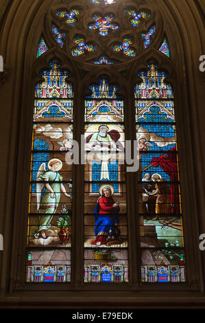 La Cathédrale St Patrick. Cinquième Avenue, entre les 50e et 51e Rues. Téléphone 212-753-2261 (du lundi au vendredi de 6:30 à 8:45). C'est la la Banque D'Images