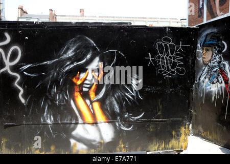 Snik peinture, Hanbury Street, London, UK, E1 Banque D'Images