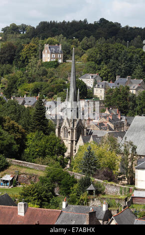 Fougères cathédrale dans la vieille ville de la Bretagne, France Banque D'Images