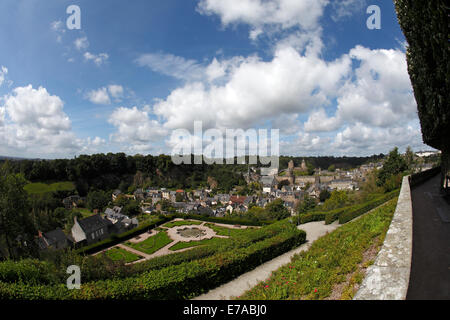 Vieille ville et Château de Fougères Banque D'Images