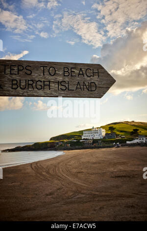 Ile de Burgh, Bigbury On Sea, dans le sud du Devon, Angleterre, Royaume-Uni. Banque D'Images