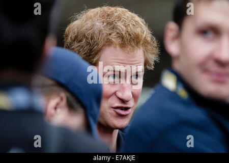 Londres, Angleterre. 11 Septembre, 2014. Invictus Games, jour 1. L'athlétisme de Lee Valley Athletics Centre. Le prince Harry profiter de l'événement : l'action de Crédit Plus Sport Images/Alamy Live News Banque D'Images