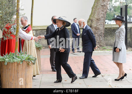 Londres, Royaume-Uni. Sep 11, 2014. Londres,Angleterre,11 Septembre 2014 : la famille royale d'assister à un service commémoratif pour Mark Shand à St Paul de Knightsbridge, Wilton Place, Londres. Credit : Voir Li/Alamy Live News Banque D'Images